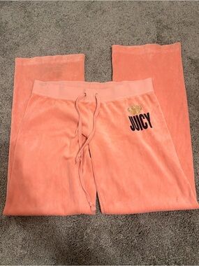 Juicy Couture Y2K Peach Velour Sweatpants